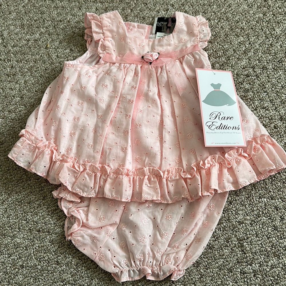 Two-Piece Pink Eyelet Set